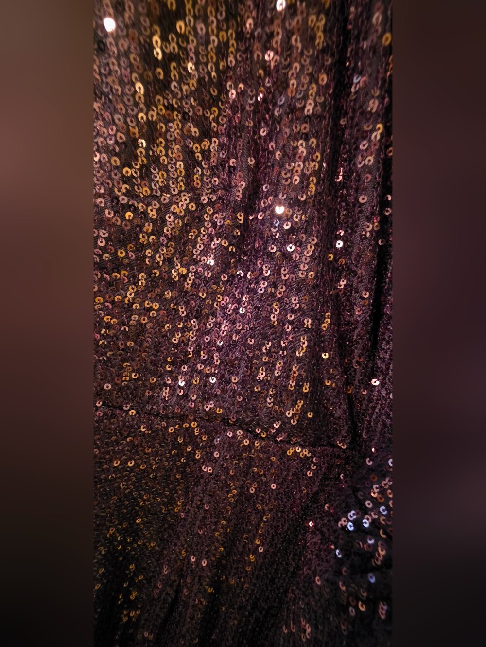 NWT! City Chic Violet Sequin Wrap-Front Long Sleeve Dress Razzle - XS/14 - Picture 2 of 8